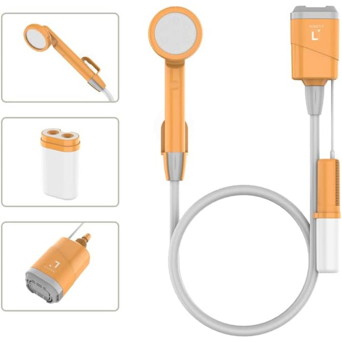 Електричний душ портативний LUOOV для кемпінгу, подорожей, миття авто та тварин з USB зарядкою та гарантією 3 роки