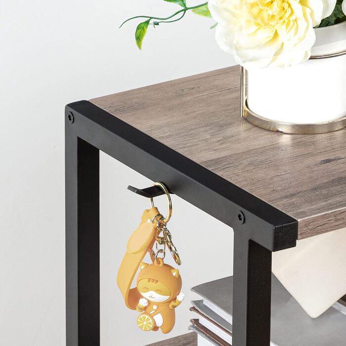 HOOBRO Стіл для принтера з 3 ящиками, регульована висота, на колесах, 42 x 28 x 64 см, для офісу, сканера, копіювального апарату, принтера