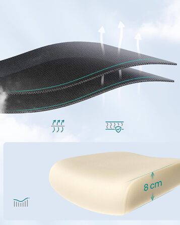 Офісне крісло SONGMICS з ергономічною підтримкою спини, сітчасте, з регульованою підголовником, для дому та офісу (чорний)