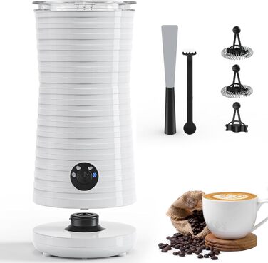 Електричний спінювач молока Morpilot 4-в-1 для лате, капучино та макіато (білий)