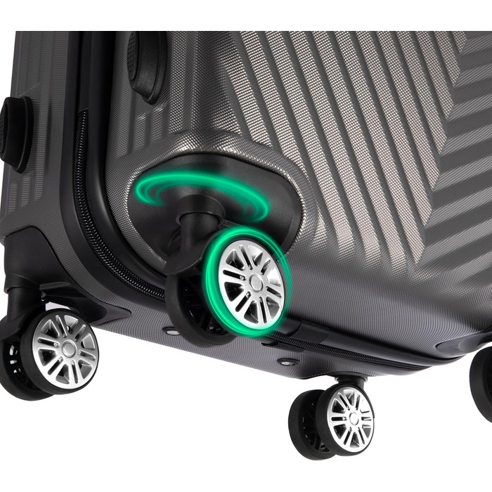 Набір валіз xRace 3-частинний ABS, 20/24/28 дюймів, ручна поклажа, TSA замок, 360° колеса, стійкий до ударів, преміум підкладка