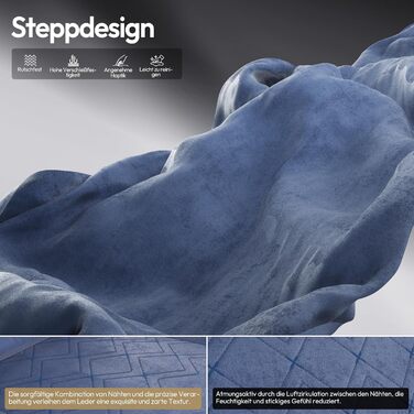 Ігровий крісло Dowinx з масажем, ергономічний дизайн, підставка для ніг, тканинний чохол, поперекова подушка, підголовник, 200 кг, блакитний