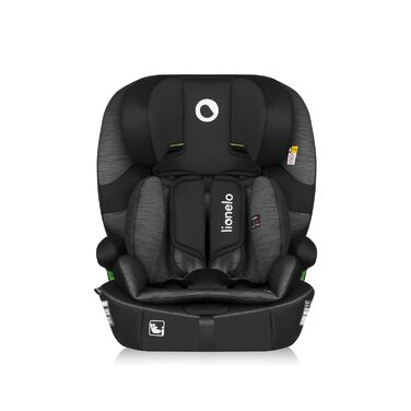 Автокрісло Lionelo Billy i-Size 76-150 см (15 міс - 12 років), ISOFIX, R129, чорно-сіре
