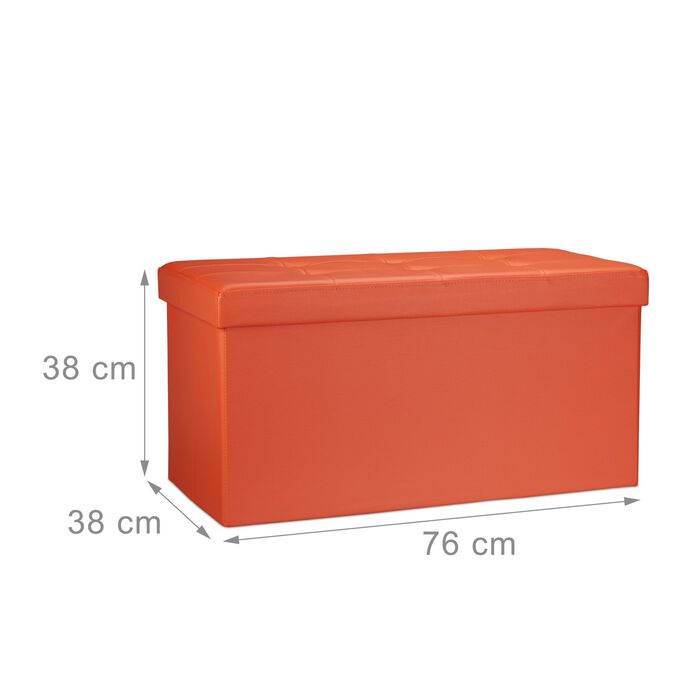 Лавка Relaxdays з місцем для зберігання, штучна шкіра