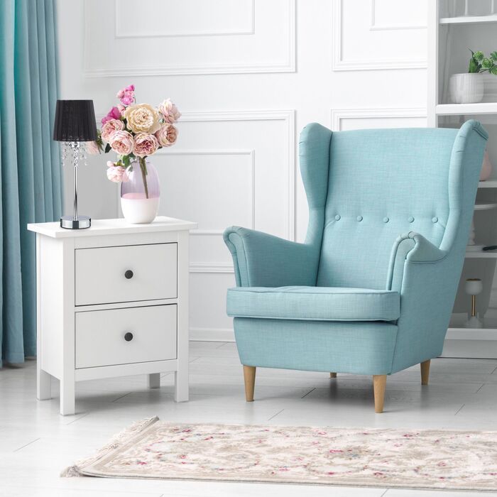 Relaxdays Кришталева Настільна Лампа з Шовковим Плафоном