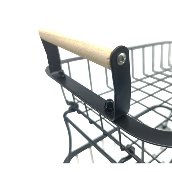 Relaxdays Двоярусний металевий фрутниця з ручками