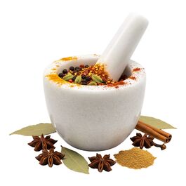 Relaxdays - Млинок для спецій з пестиком з мармуру