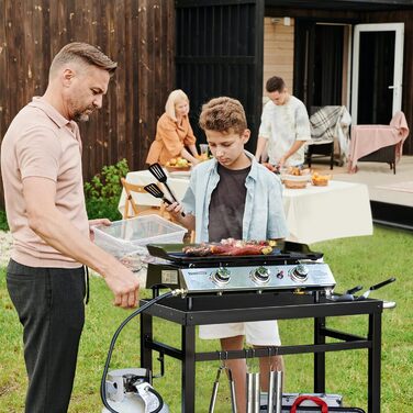 Роял Ґурмет - Робочий стіл-возок для гриля на вулиці: стіл для барбекю, робоча поверхня 85x50 см