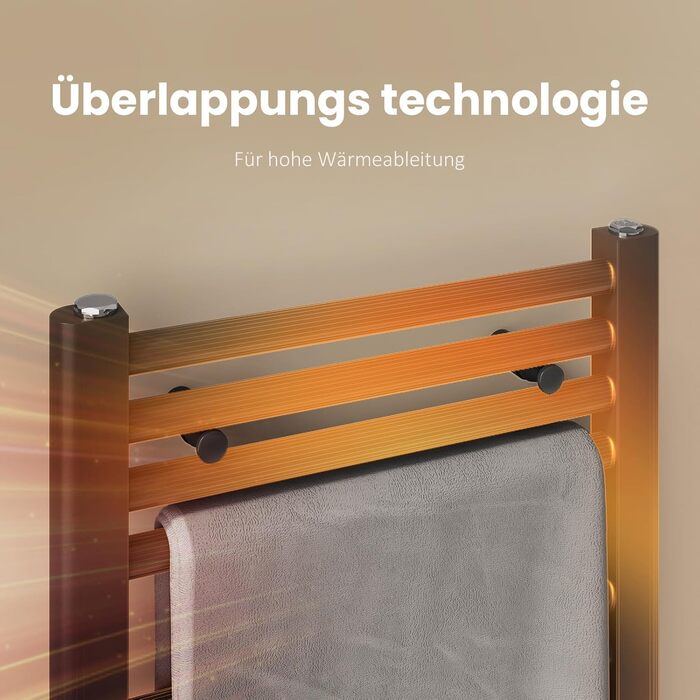 Електричний рушникосушар EMKE 1000x400 мм, антрацит, 356W