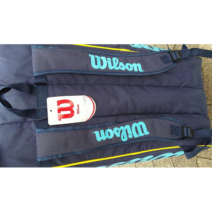 Тенісна сумка Wilson Tour IV 12 комплектів синя / жовта Тенісна сумка