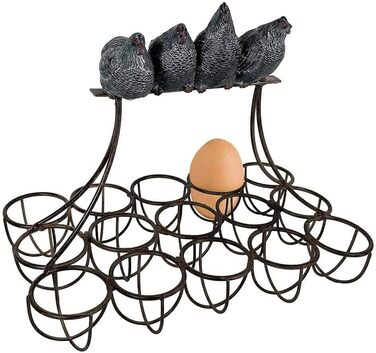 Підставка для курячих яєць чавунна коричнева підставка для курячих яєць