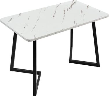 KUAKE Комплект обідньої групи: стіл 117x68 см та 4 стільці. Сучасний прямокутний обідній стіл та комплект стільців для кухні. Тканина темно-сірого кольору, чорні ніжки.