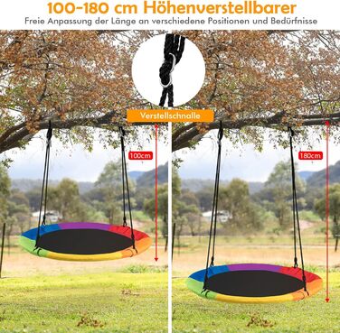 Шоукель DREAMADE для саду: регульована висота, діаметр 100 см, до 150 кг, для дітей та дорослих (кольоровий)