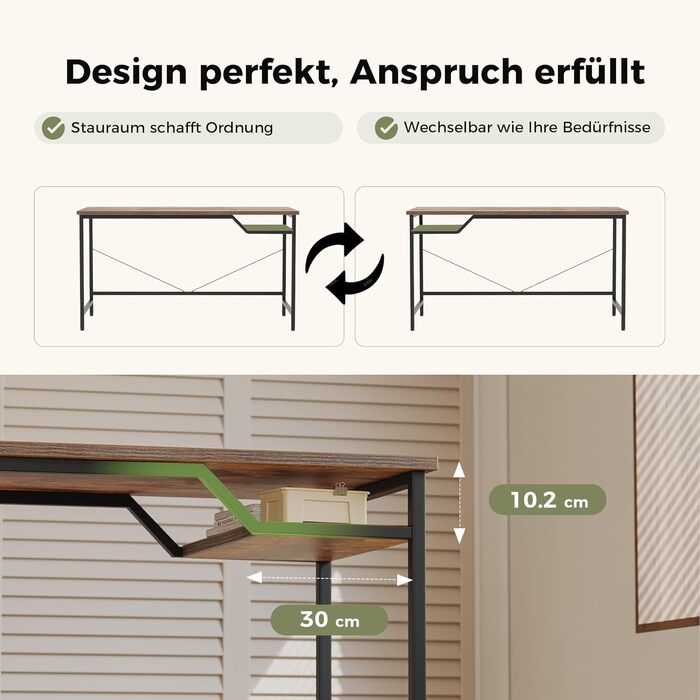 Комп'ютерний стіл Mericonia 120 см, ігровий стіл для невеликих приміщень, білий стіл для дому та офісу, стіл для студентів