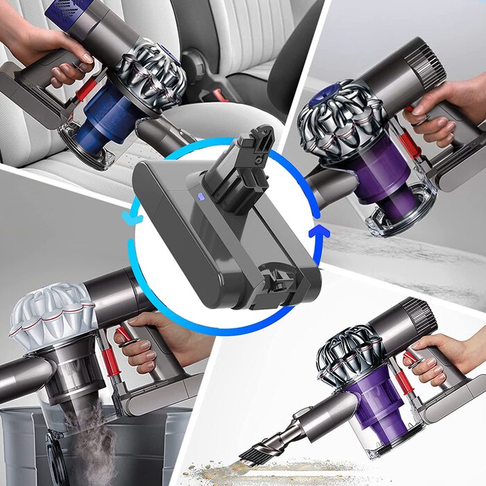 Змінна батарея на 8000 мАг для пилососа Dyson V6/DC62/SV03/DC58/DC59/DC61/DC72/DC74/SV05/SV06/SV07/SV09