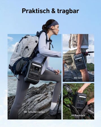 Портативна електростанція Anker SOLIX C300X: 288Wh LiFePO4, 300W (600W max), для кемпінгу та подорожей