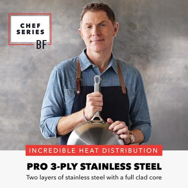 Набір сковорідок GreenPan x Bobby Flay: 20.3 см та 25.4 см, професійні, тришарові, з антипригарним покриттям, індукційні, для посудомийної машини