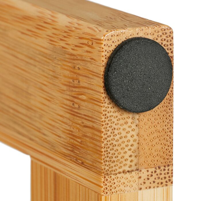 Підставка для журналів Relaxdays з бамбука та тканини