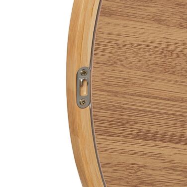 Кругле дзеркало Relaxdays на стіну з бамбуковим обрамленням