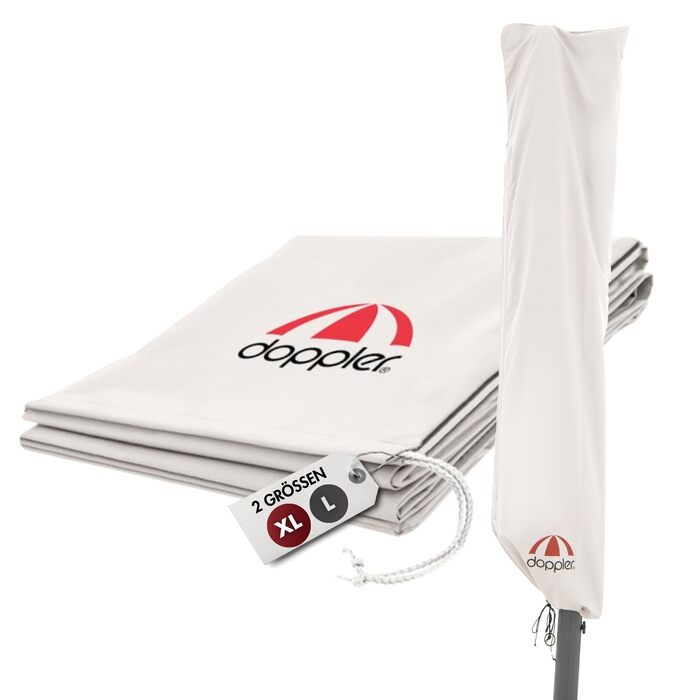 Чохол для садового парасоля Doppler Jack для центрального кріплення | Захисний чохол для парасоля з максимальним діаметром | Стійкий до погодних умов чохол з блискавкою та ручкою (400 см)