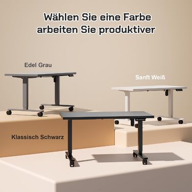 Столешниця JUMMICO для столу з регулюванням висоти, з потужними моторами, 3-ох пам'ять, для сидіння та стояння (білий), 100 x 160 см