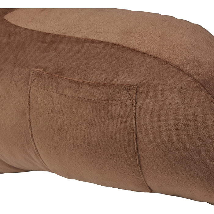 Підстилка для ліжка Klear Vu Velours з подушкою для підтримки спини, кишеню та ручка, Коко Браун