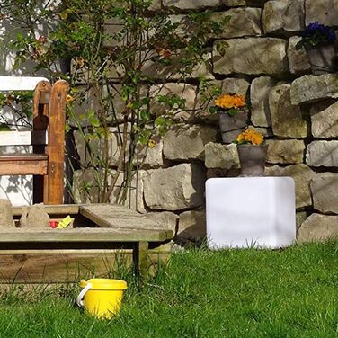 Світлодіодний куб-пуф Mr.Go 30x30x30 см RGB з пультом, акумуляторний, водонепроникний, для дому, спальні, басейну, вечірок