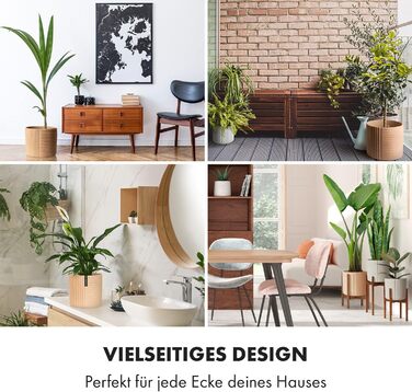 Квітчанка Fox & Fern Großer 30,5 см: стильний горщик з 3D-текстурою та дренажем для дому та саду