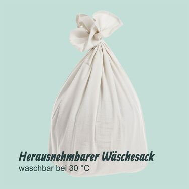 Кошик для білизни Relaxdays з бамбука з 3 відділеннями