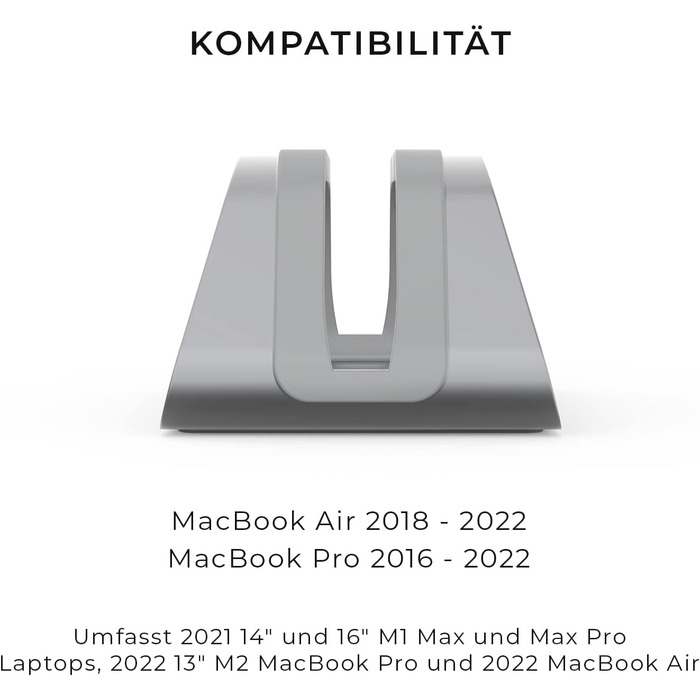 Підставка для ноутбука Vertikaler: стильна підставка для MacBook, MacBook Air, MacBook Pro (сірий)