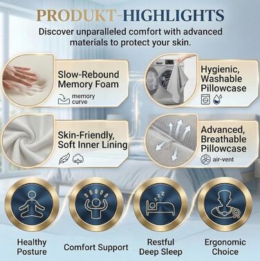 Ергономічна подушка між ніг для сну на боці (36 см) — ортопедична подушка для колін та стегон, біла, зі знімним чохлом