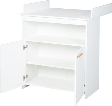 Комплект для дитячої кімнати Roba 'Антон' білий: пеленальний столик з 2 дверцятами, 1 поличкою, висота 90 см, пеленальний вкладиш