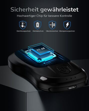 Електричний грієчка для рук, перезаряджуваний, USB, набір 2 шт. (сірий)