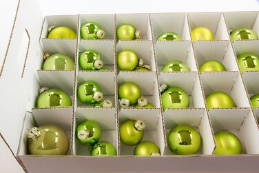 Коробка для новорічних кулі - ялинкових прикрас та декору (61 літр), червона