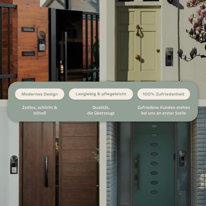 Клінцель для Ring Doorbell 2, 3, 3+: Персоналізоване табличко з акрилу для дверей, поштова скринька, гравіювання