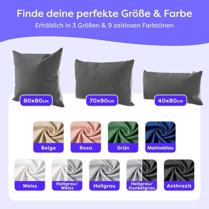 Комплект постільної білизни Wolkenfeld 135x200 см - сірий (світло-сірий/темно-сірий), м'який, не потребує прасування, сертифікат ÖKO-TEX, мікрофібра (1x 135x200 + 1x 80x80)