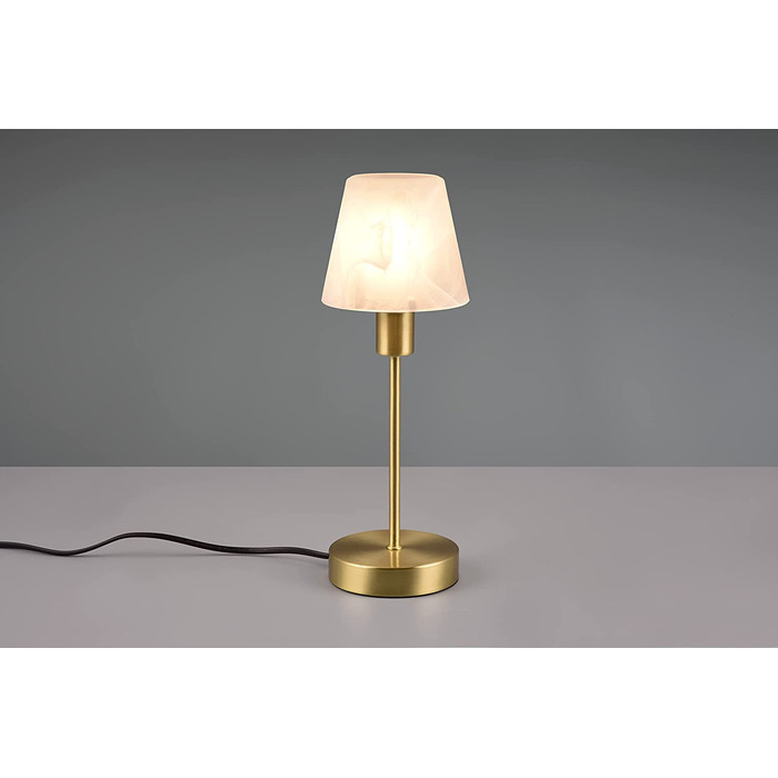 Настільна лампа Trio Leuchten Luis II, мідь матова, скло матове біле, сенсорне керування, E14