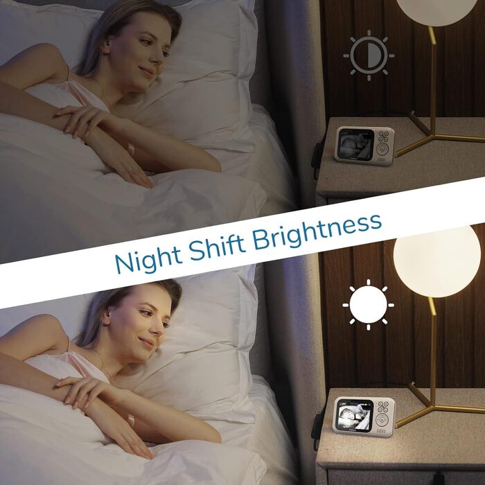 Відеоняня TakTark з камерою та монітором 3.2'', дитячий відеомонітор з зумом, функцією VOX, двостороннім зв'язком, нічним баченням та термометром