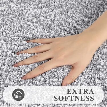 Набір килимків для ванної кімнати Pauwer: м'який, високий ворс, антиковзний. Включає килимок для душу, підлогу та унітаз. Розміри: 45x65 см, 45x120 см, 50x60 см. Машинне прання.