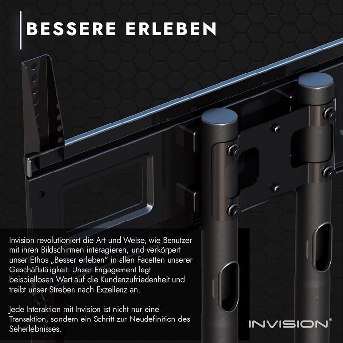 Підставка для телевізора Invision на колесах для екранів 32-75 дюймів, мобільна, регульована по висоті, до 45.5 кг, VESA 600x400, GT1200 ScreenStation