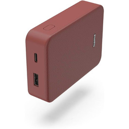 Портативний зарядний пристрій (червоний), 10 10000mAh, USB C/A, LED