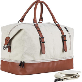 Нічна Дорожня сумка, полотняна, шкіряна, велика вихідна сумка, велика ручна поклажа, жіноча або чоловіча Дорожня сумка, модна (C Білий)