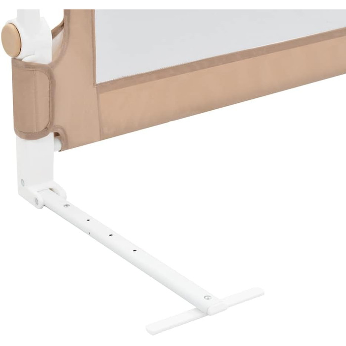 Бортик для ліжка VidaXL 150x42 см, бежевий (Taupe) - захист для дитячого ліжечка та ліжка для малюків з поліестеру