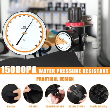 Захисний чохол для садово-патіо меблів, 250x250x90 см, водовідштовхуючий, стійкий до УФ-випромінювання, 420D, для вулиці