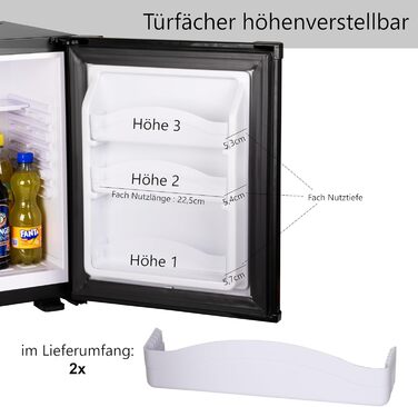 Міні-холодильник 28 літрів: безшумний, з замком, для вина, з підсвіткою, дверцята відкриваються з обох сторін