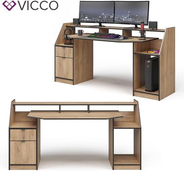 Ігровий стіл Vicco Joel, 179,8 x 65,5 см (Дуб Голдкрафт)