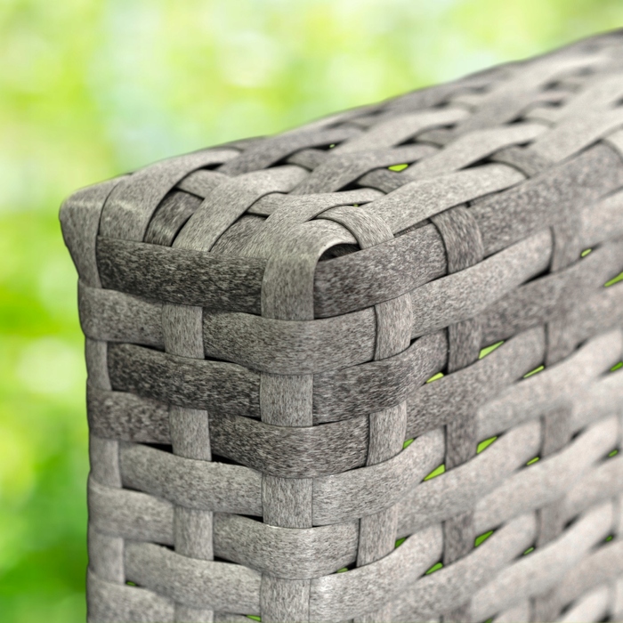 Комплект садових меблів із техноротанга MEBEL ELITE, сірий, 4 предмети