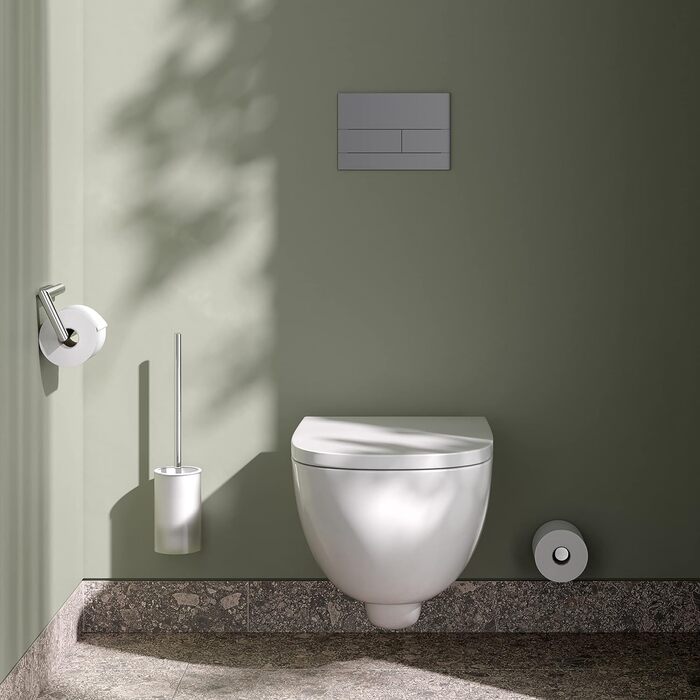 Змінний тримач рулону KEUCO з металу, хрому, тримач туалетного паперу для ванної кімнати та гостьового туалету, 1 рулон, тримач туалетного паперу, Reva