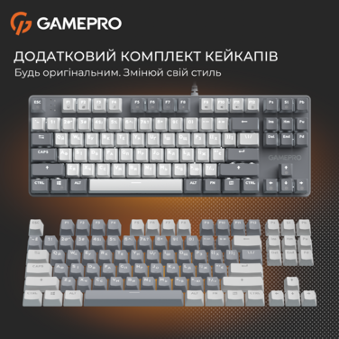 Дротова механічна клавіатура GamePro Genesis Metallic (MK110G) 87% Red switches
