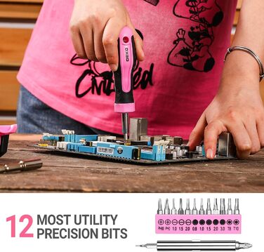 Набір інструментів DEKOPRO 42 предмети: універсальний комплект для дому, майстерні та DIY робіт для жінок